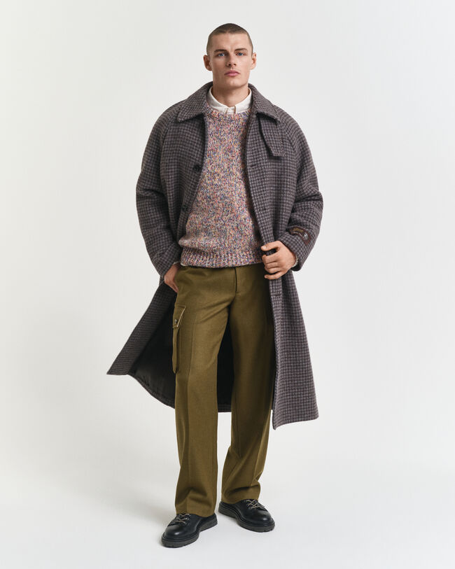 Pull col rond multicolore