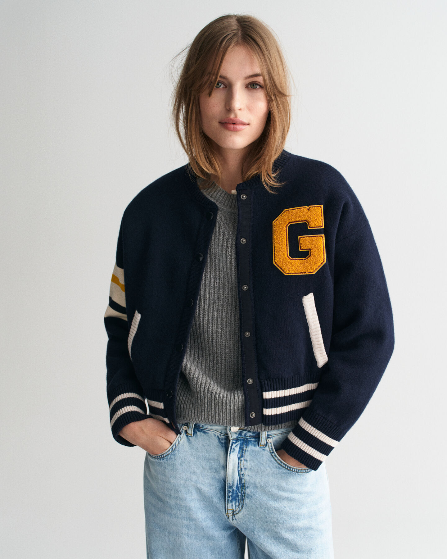 Gebreid Varsity Jacket