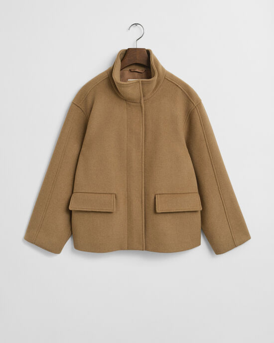 Kort wollen jack met rits