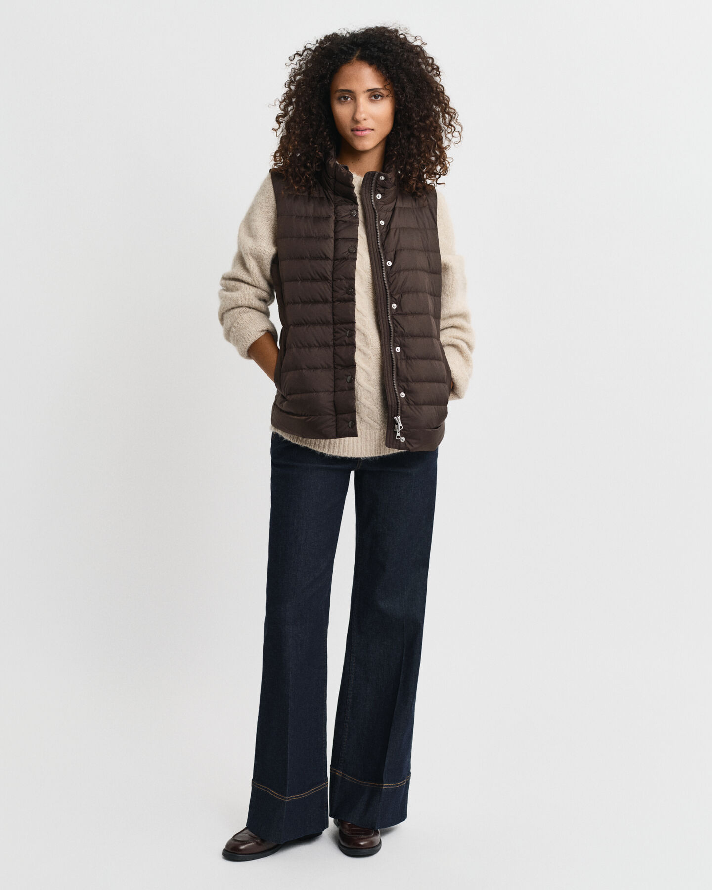 Lichte donsbodywarmer