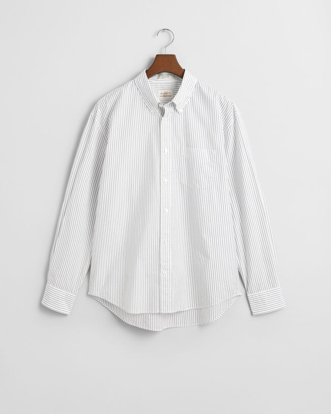 Chemise relaxed fit &agrave; rayures Heritage Poplin