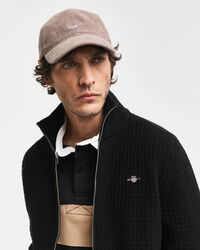 Cardigan zippé en coton texturé