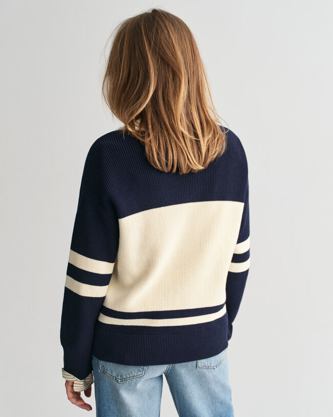 Pull col V en coton GANT Varsity