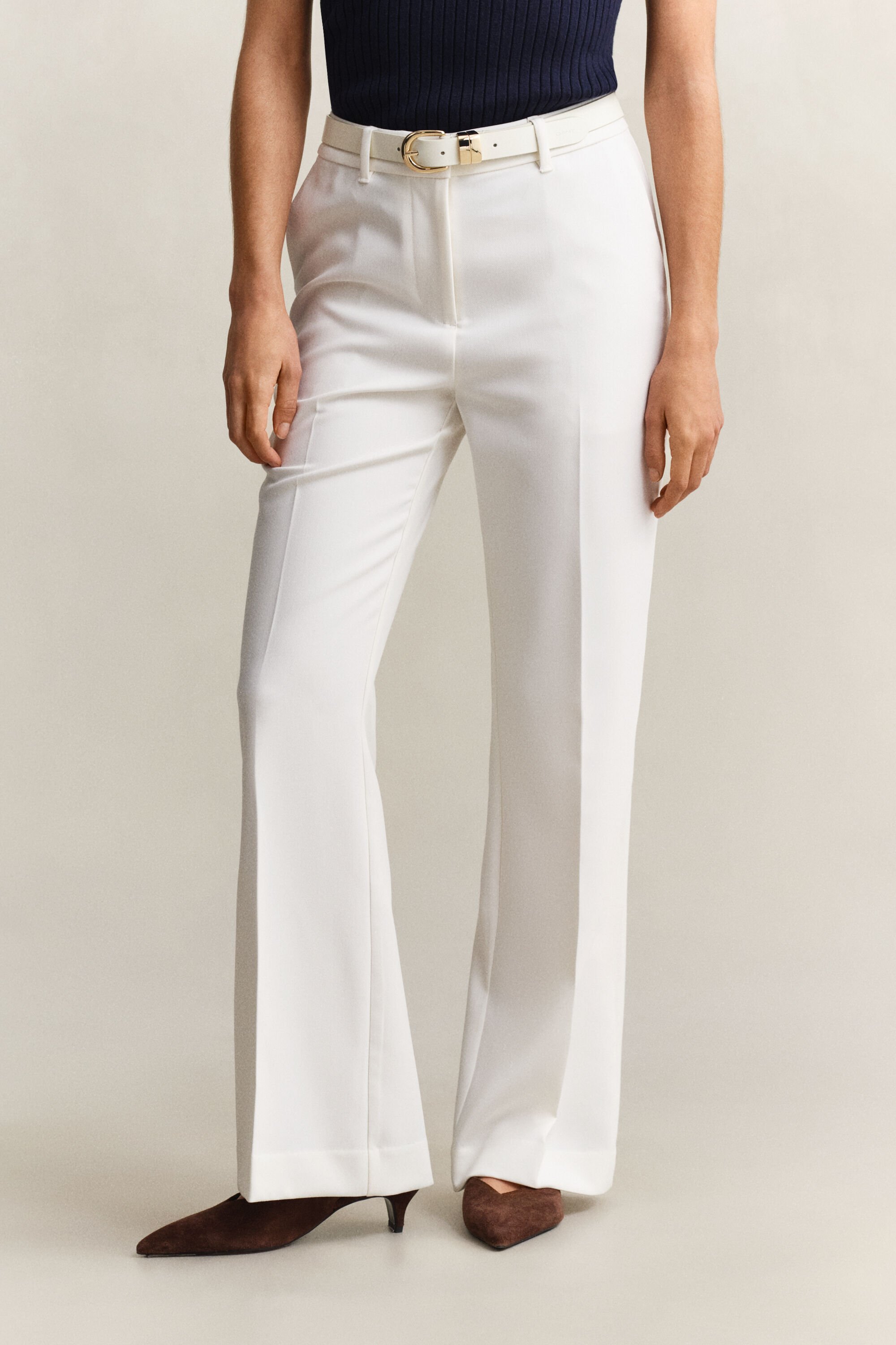 Pantalon décontracté coupe évasée