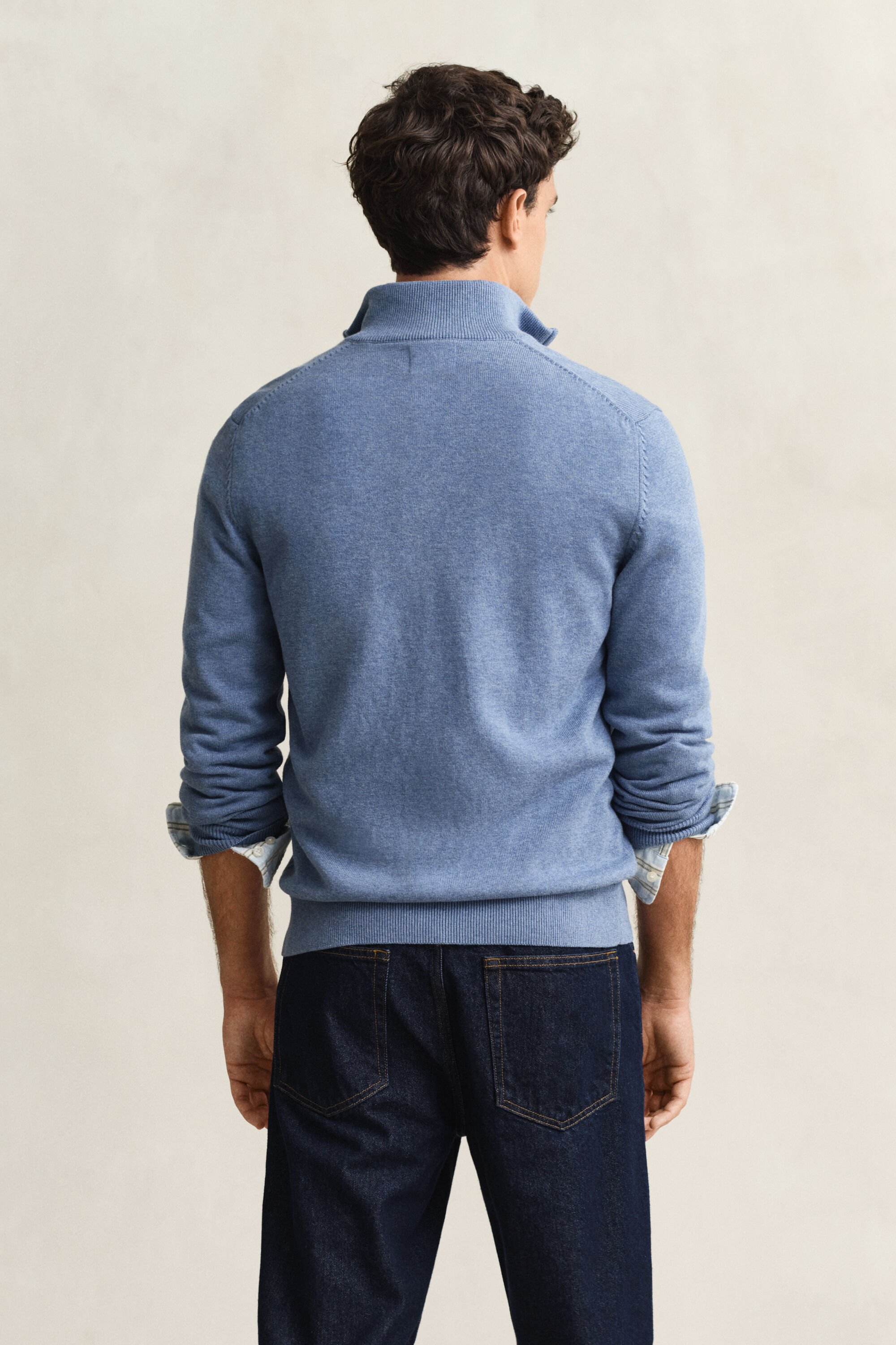 Cardigan zippé en coton décontracté