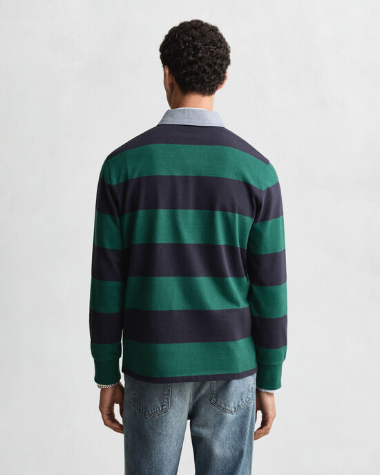 Heavy Rugger à rayures avec col en chambray