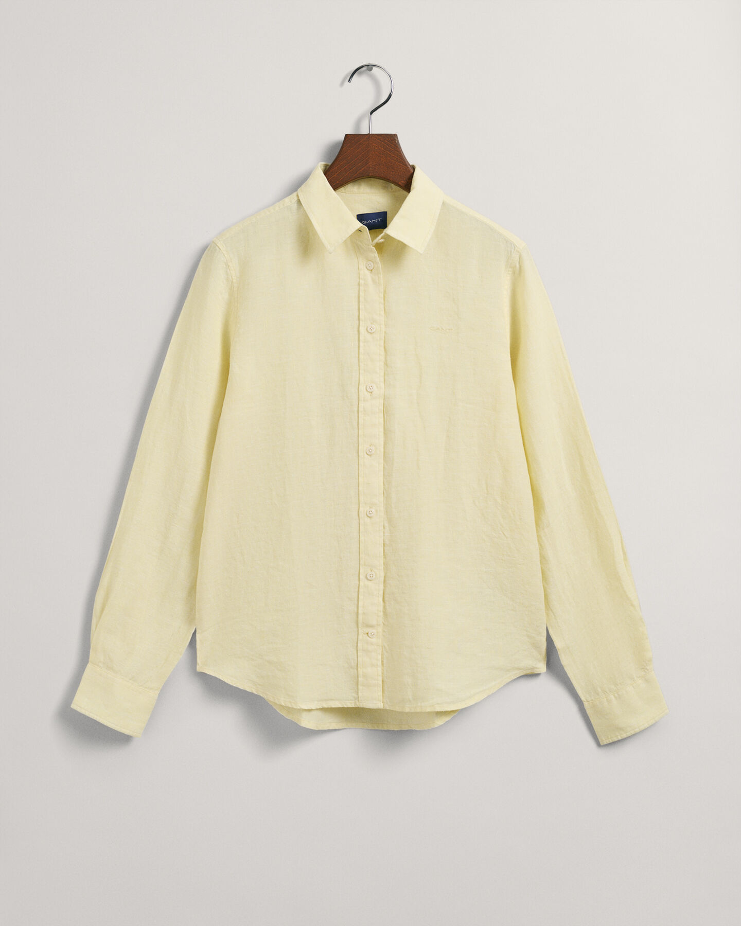 Regular Fit chambray hemd van linnen