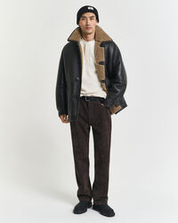 T-shirt à manches longues avec texture gaufrée Henley