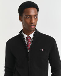 Cardigan zippé en laine d'agneau ultra-fine