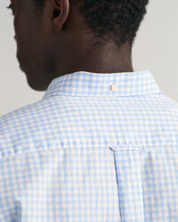 Regular Fit poplin hemd met Gingham-ruitje