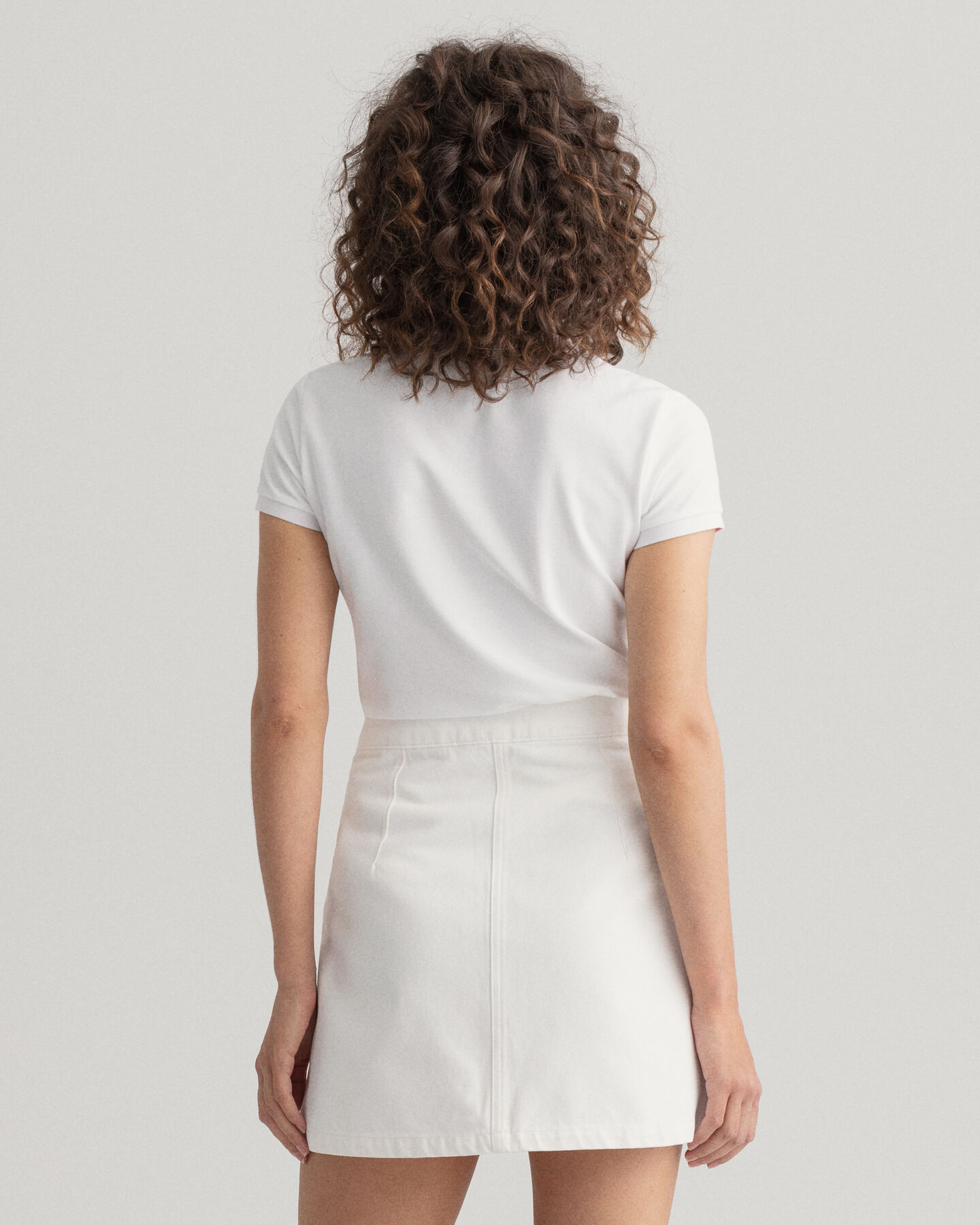 Piqu&eacute; poloshirt met contrasterende kraag