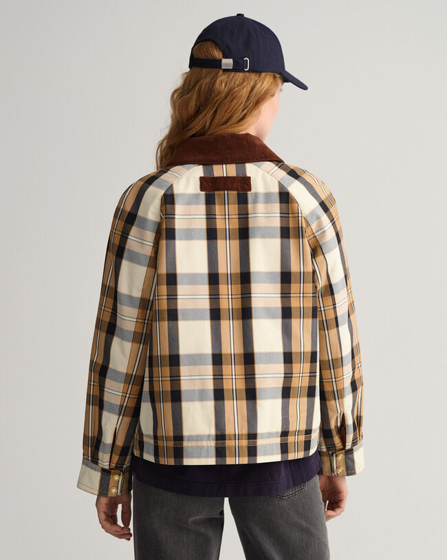 Veste courte à carreaux