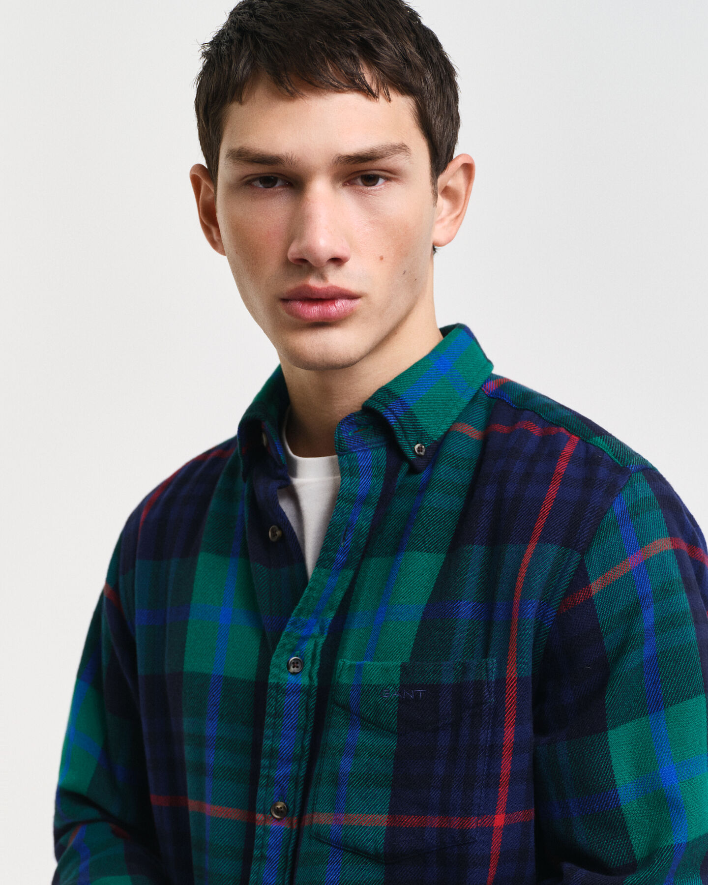 Relaxed Fit geruit hemd van keperstof