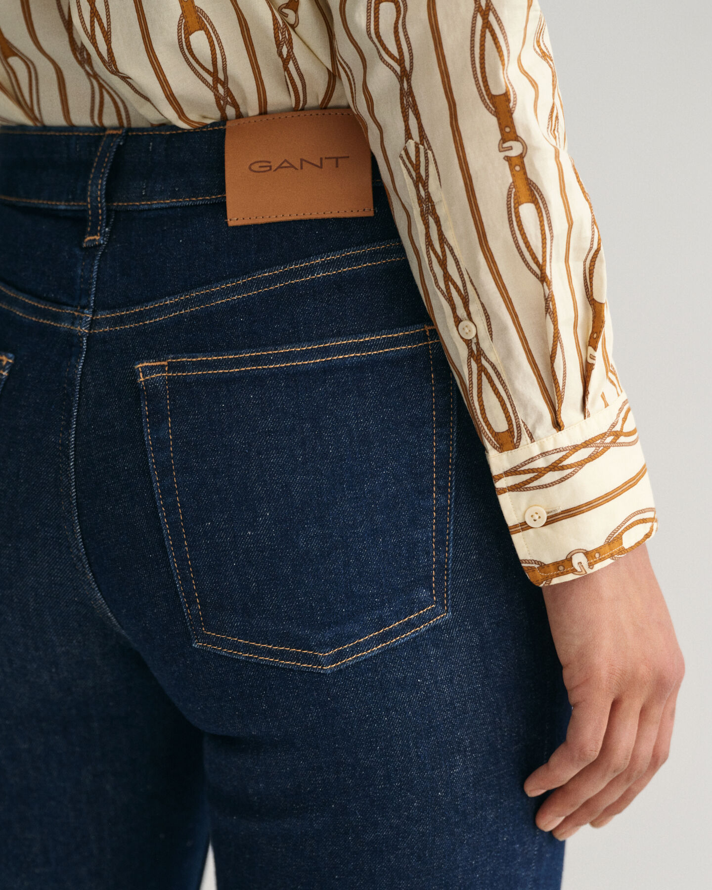 Chemise relaxed fit en voile de coton &agrave; rayures Rope