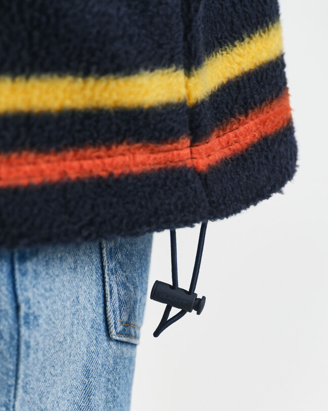 Sweat-shirt en polaire à rayures