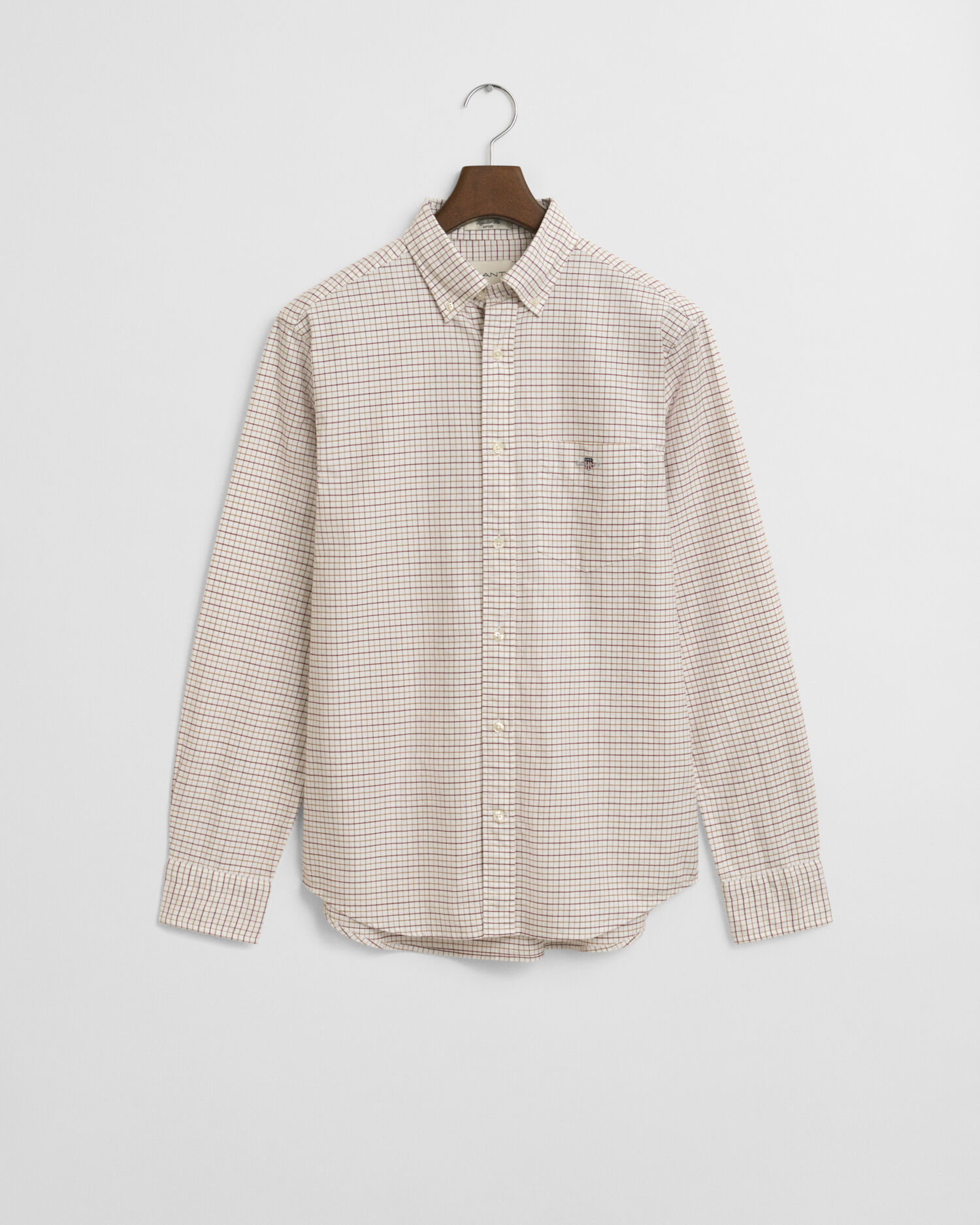 Chemise coupe regular en coton Oxford classique Tattersall