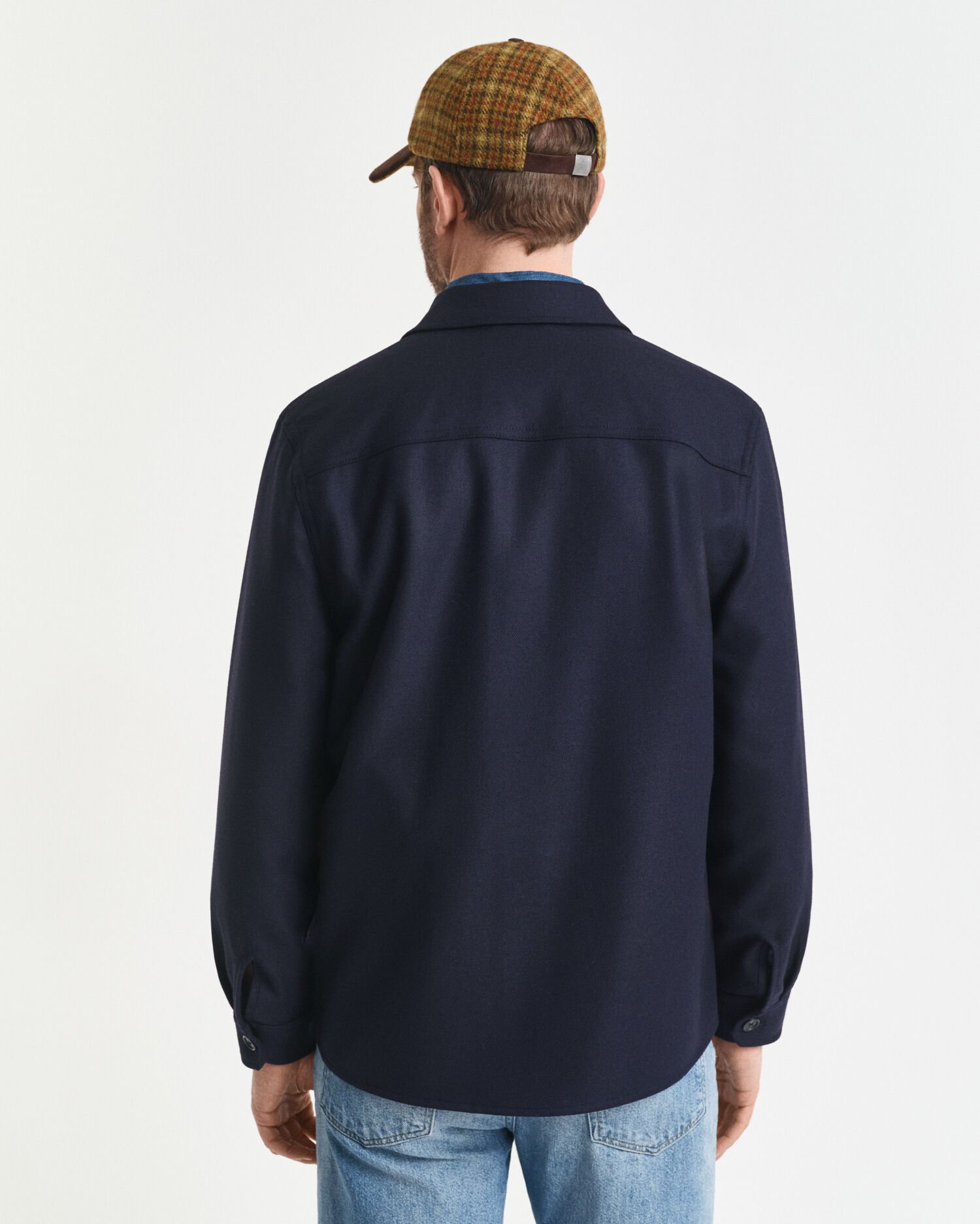 Regular Fit overshirt van wolmix