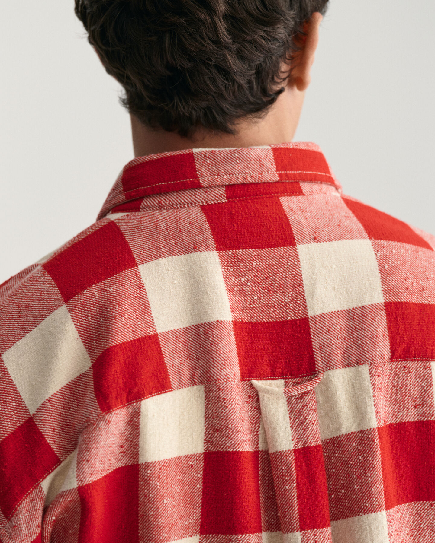 Oversized Buffalo Checked hemd met textuur