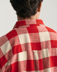 Oversized Buffalo Checked hemd met textuur