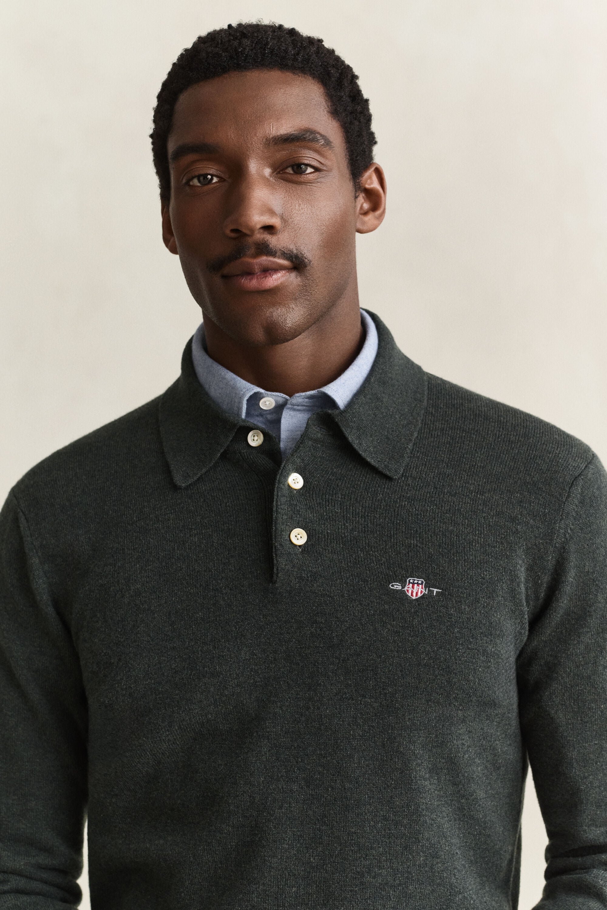 Pull polo en laine d'agneau ultrafine