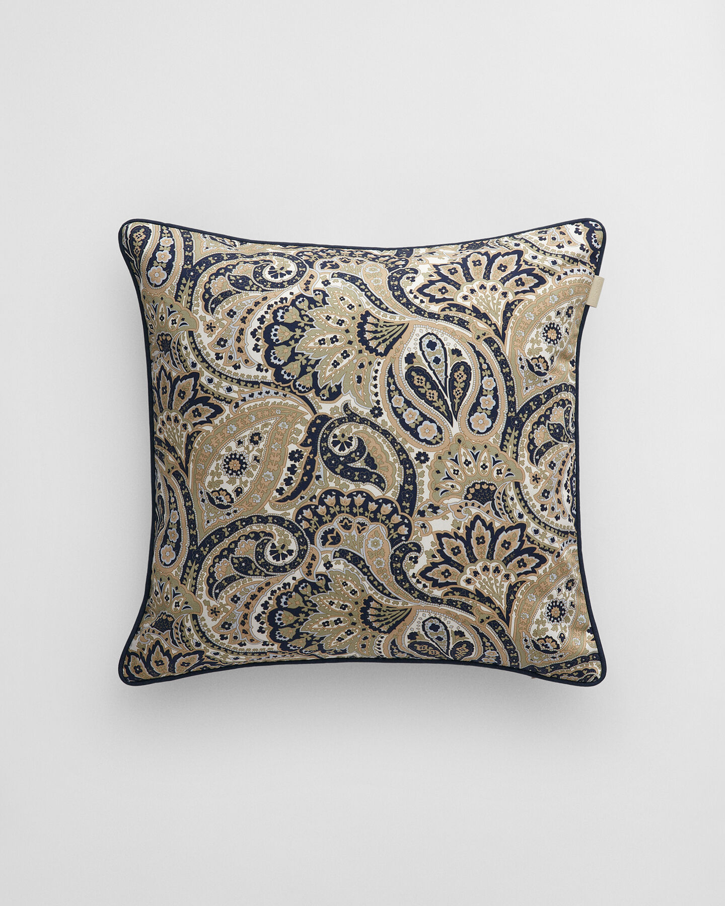 Housse de coussin en satin à motif cachemire