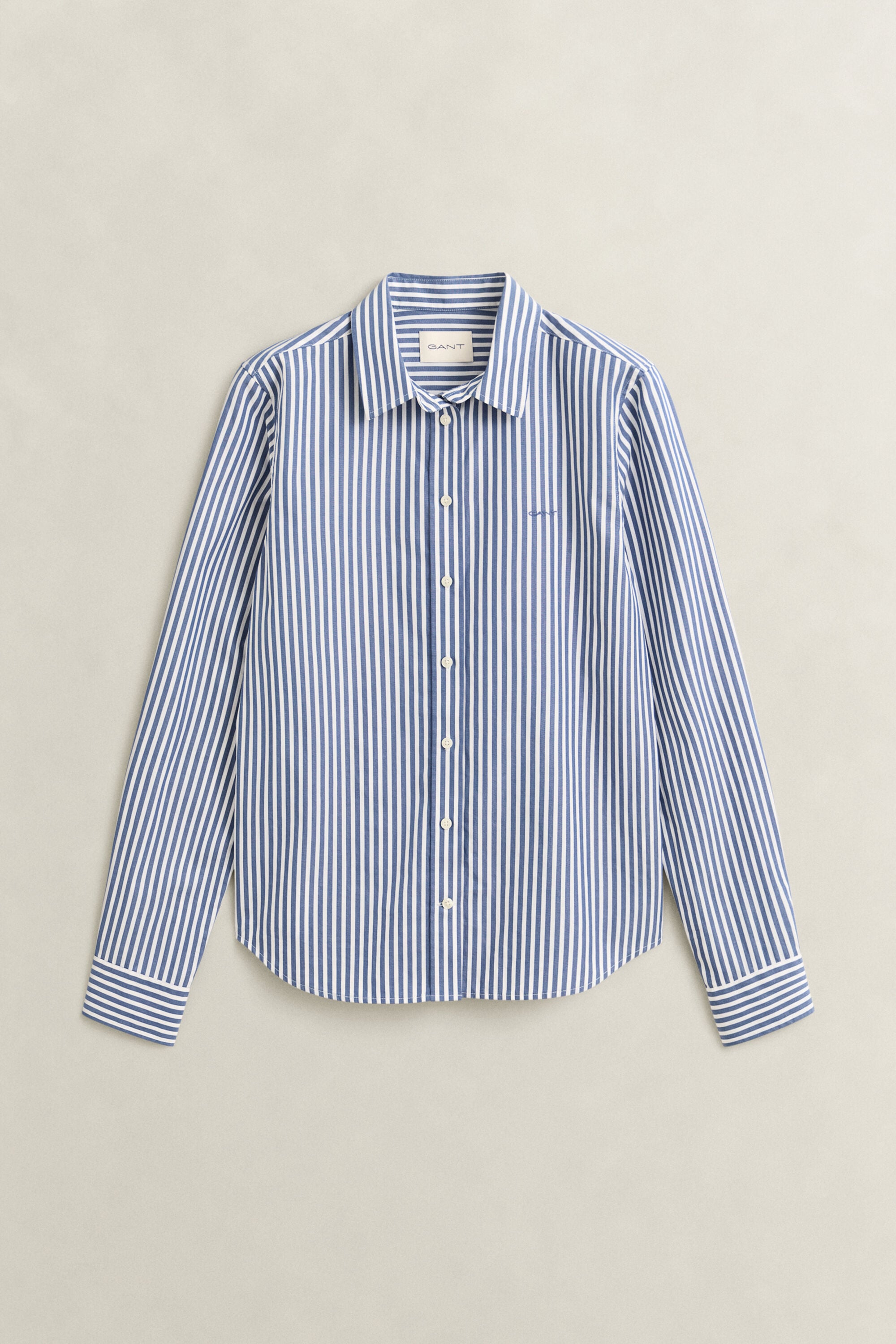 Classic Regular gestreept poplin hemd