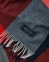 Jeté de lit en laine mérinos extra-fine à carreaux