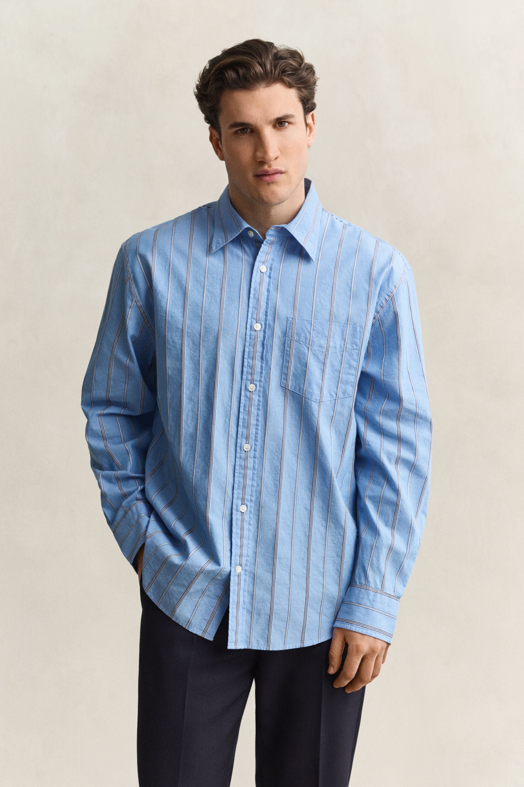 Relaxed Fit Dobby Striped overhemd