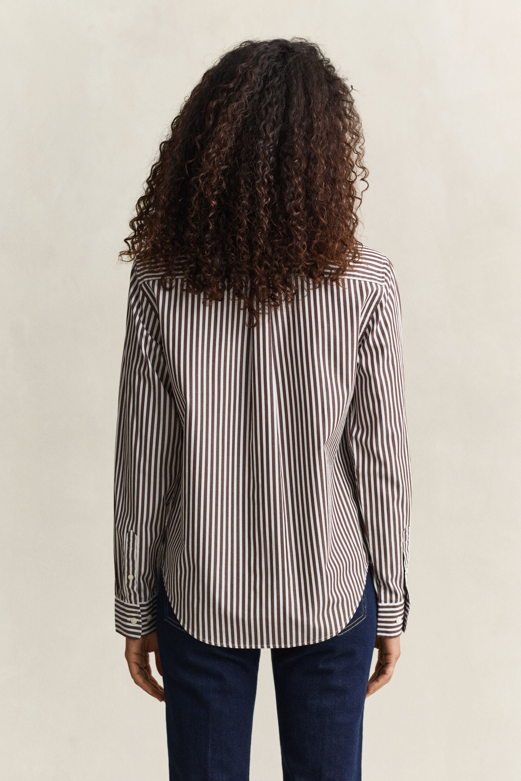 Classic Regular gestreept poplin hemd