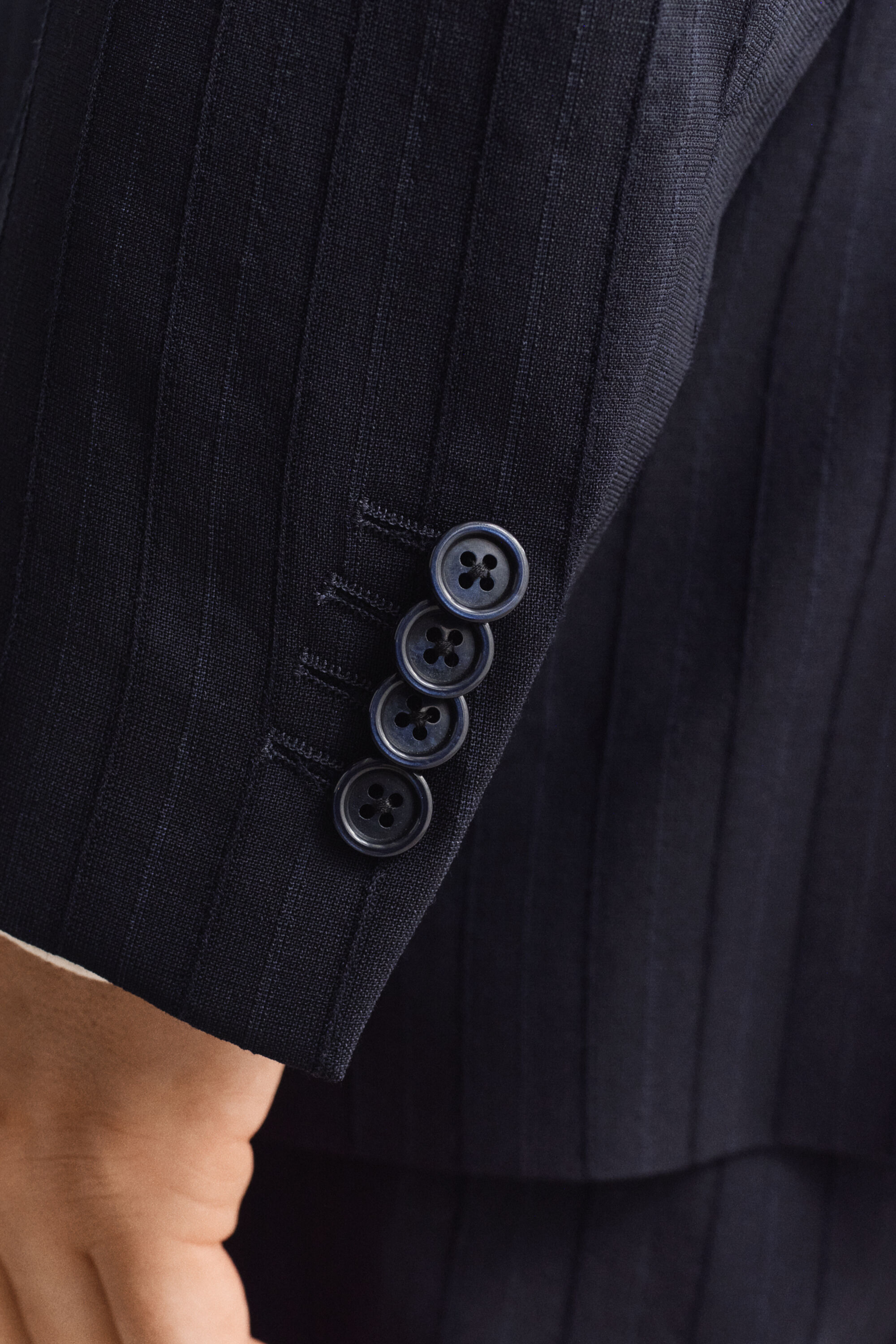 Veste de costume à rayures tennis ton sur ton