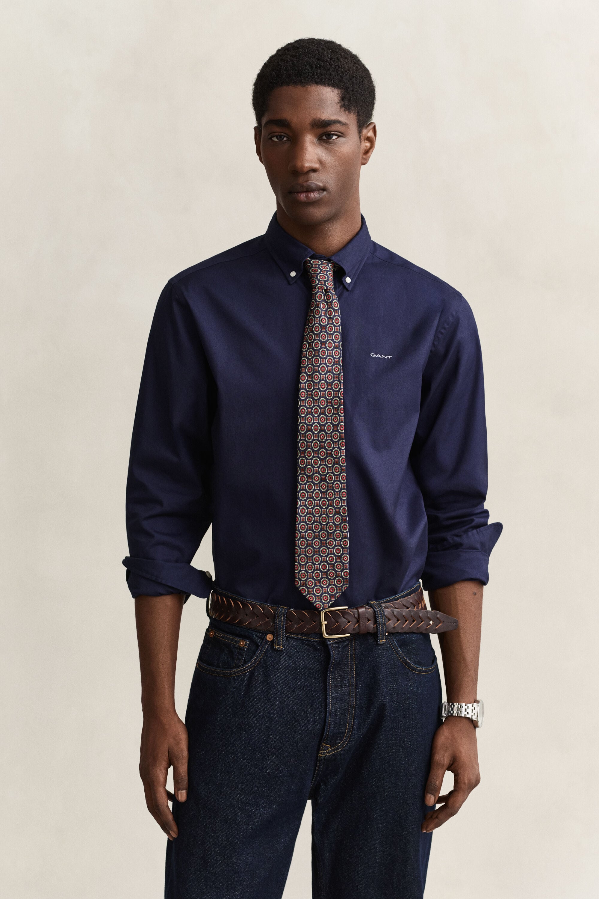 Chemise coupe regular en coton Oxford Pinpoint