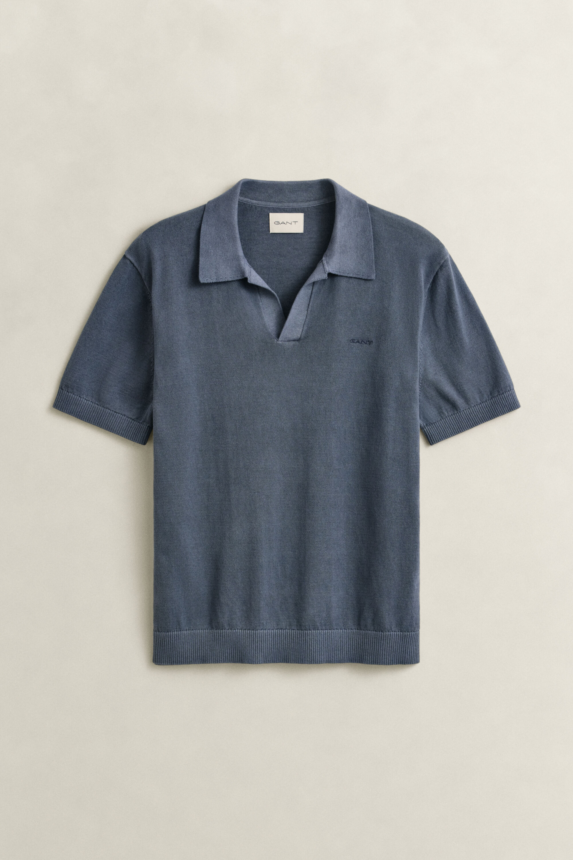 Pull façon polo effet délavé