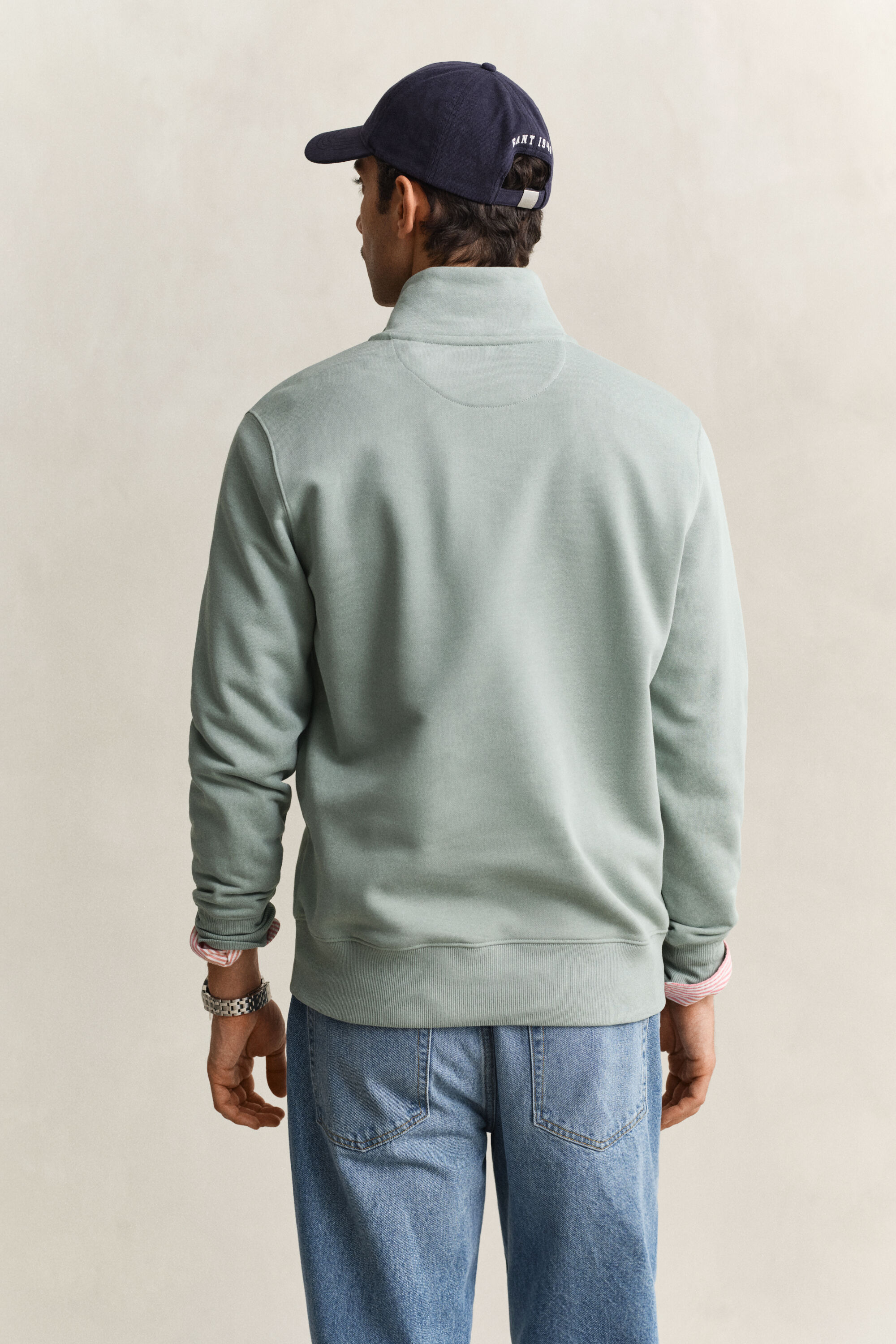Shield sweatshirt met korte rits
