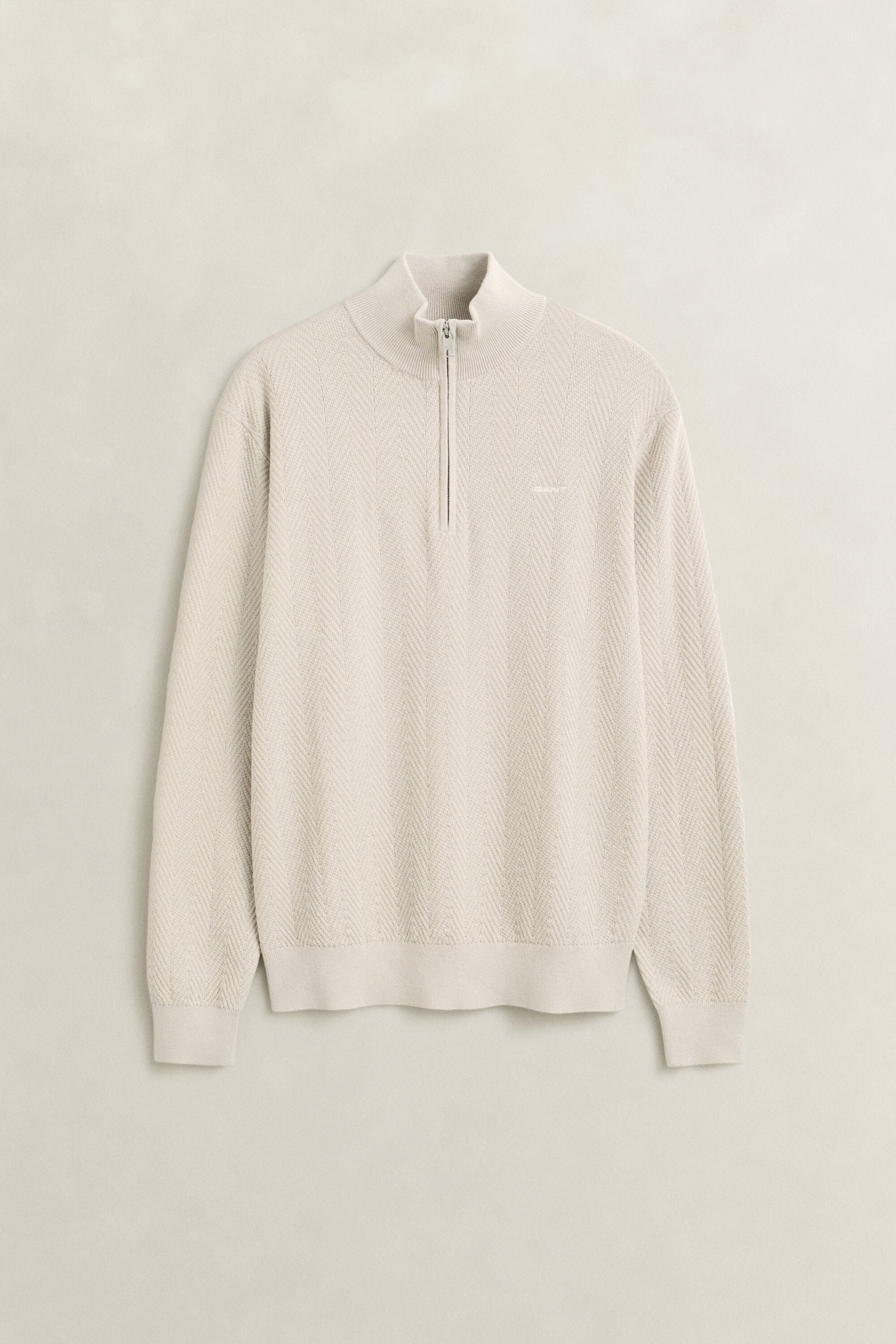 Pull à demi-zip avec chevrons