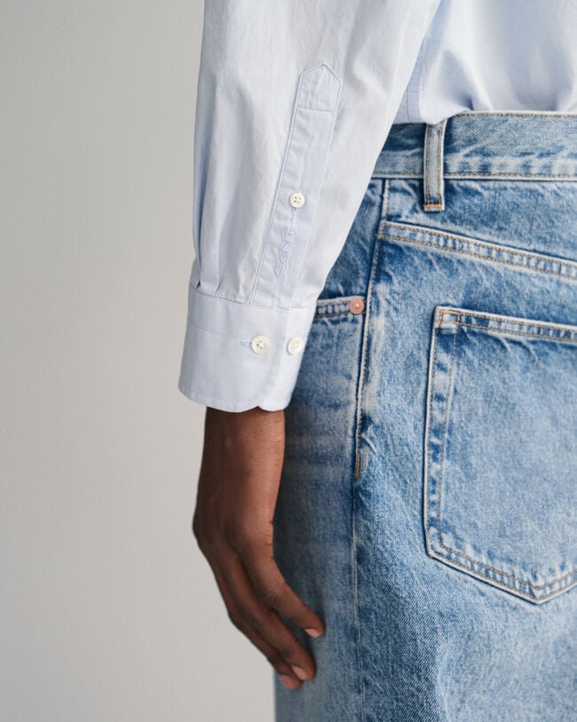 Oversized hemd van compacte poplin