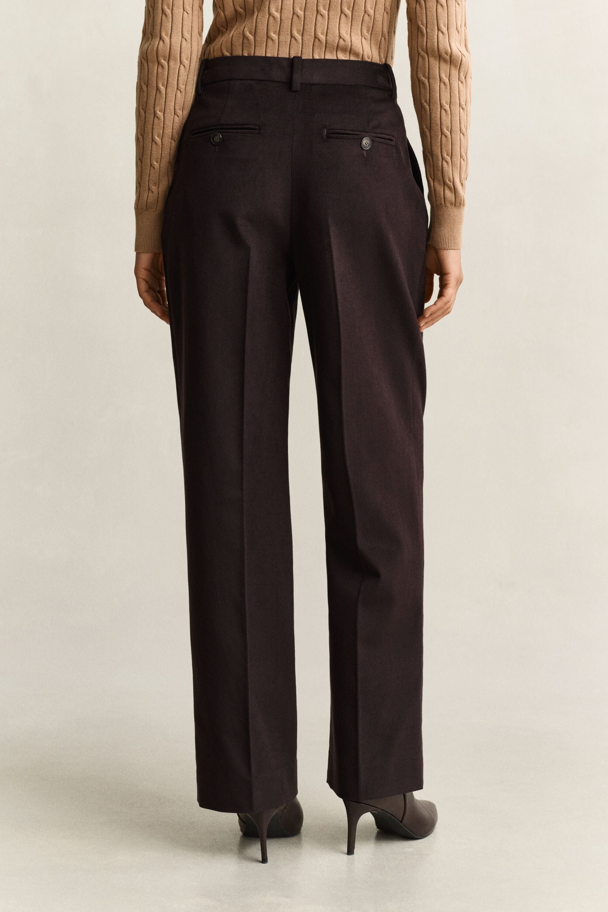 Geklede broek van fluwelen keperstof
