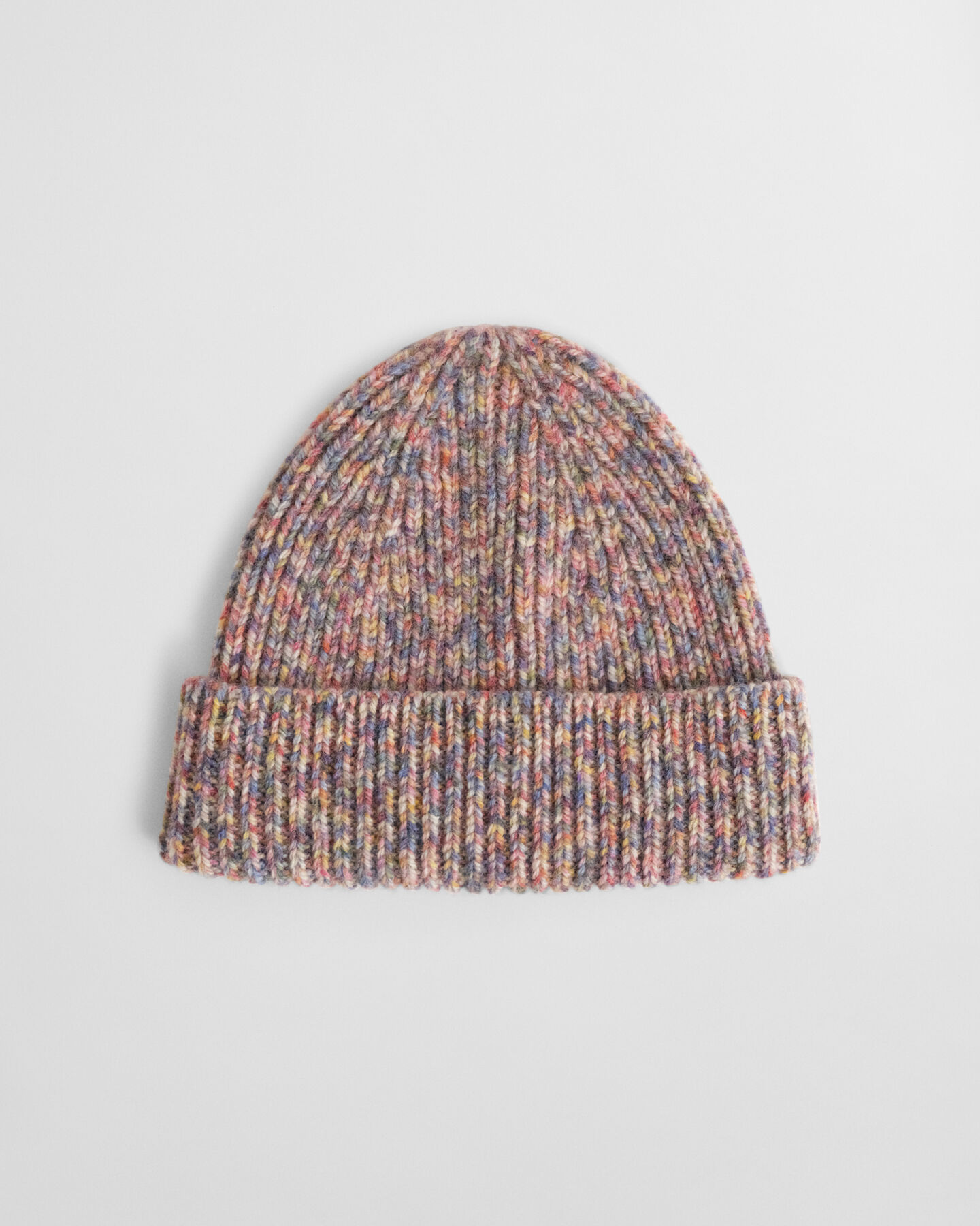 Geribde veelkleurige beanie