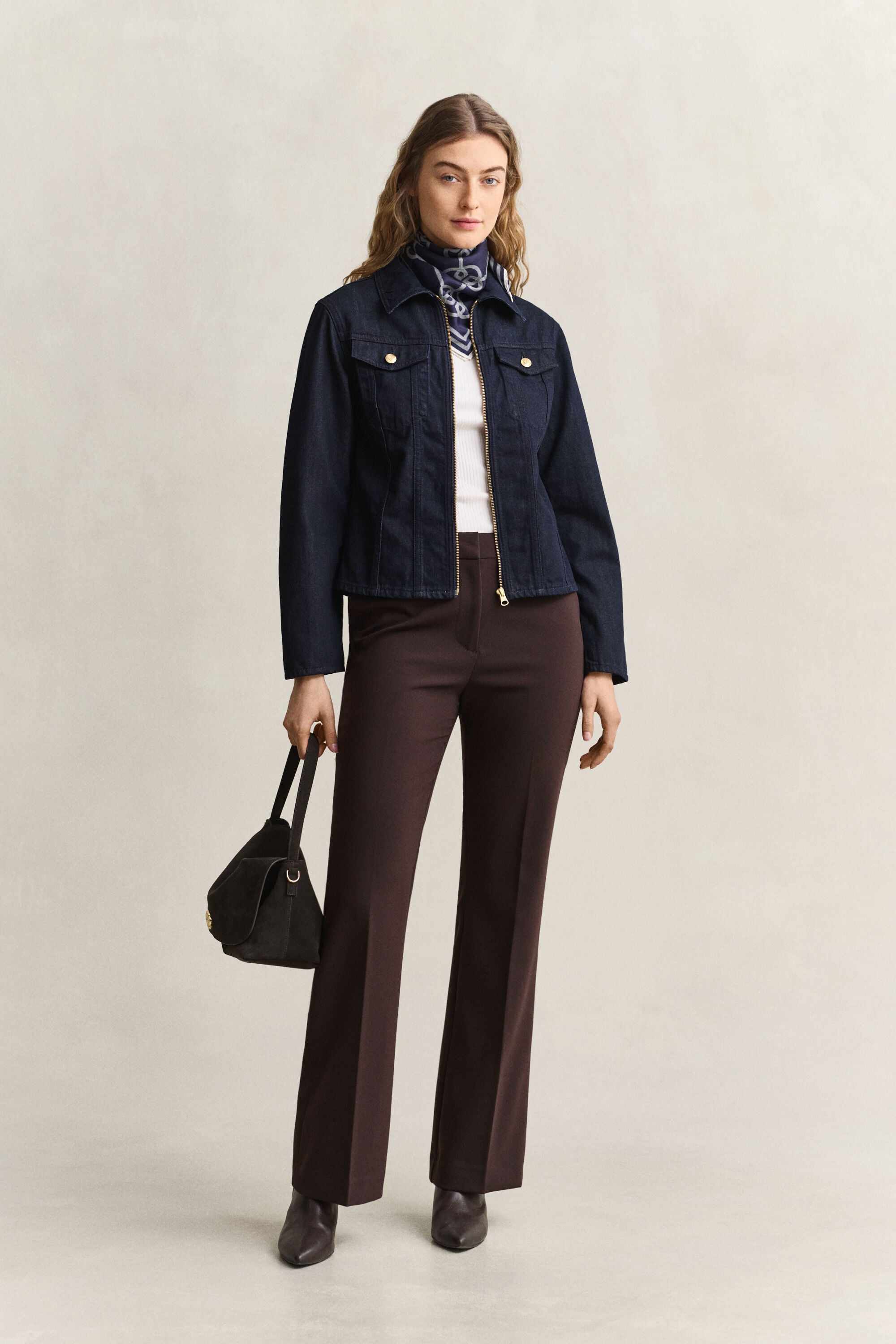 Veste en denim ajustée