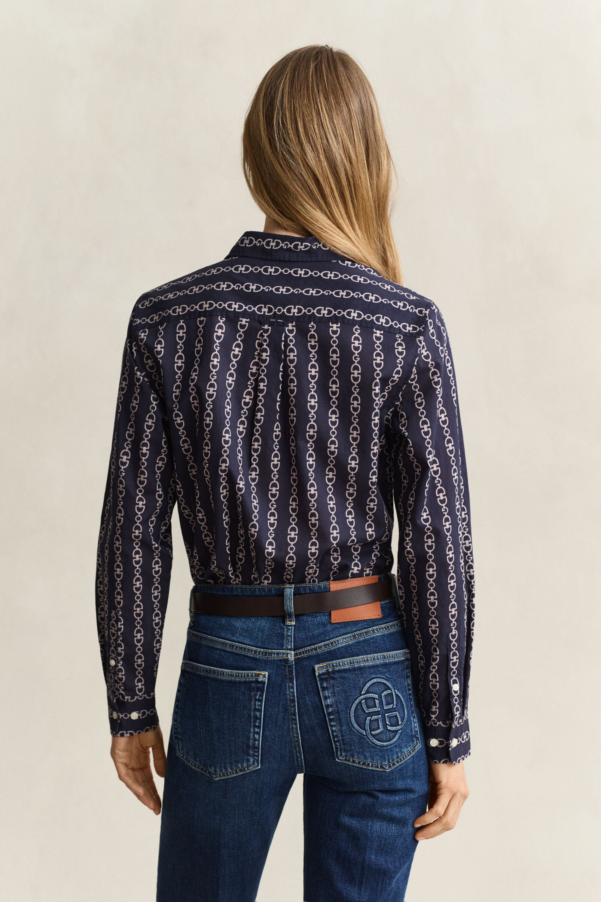 Chemise en voile de coton à motif imprimé