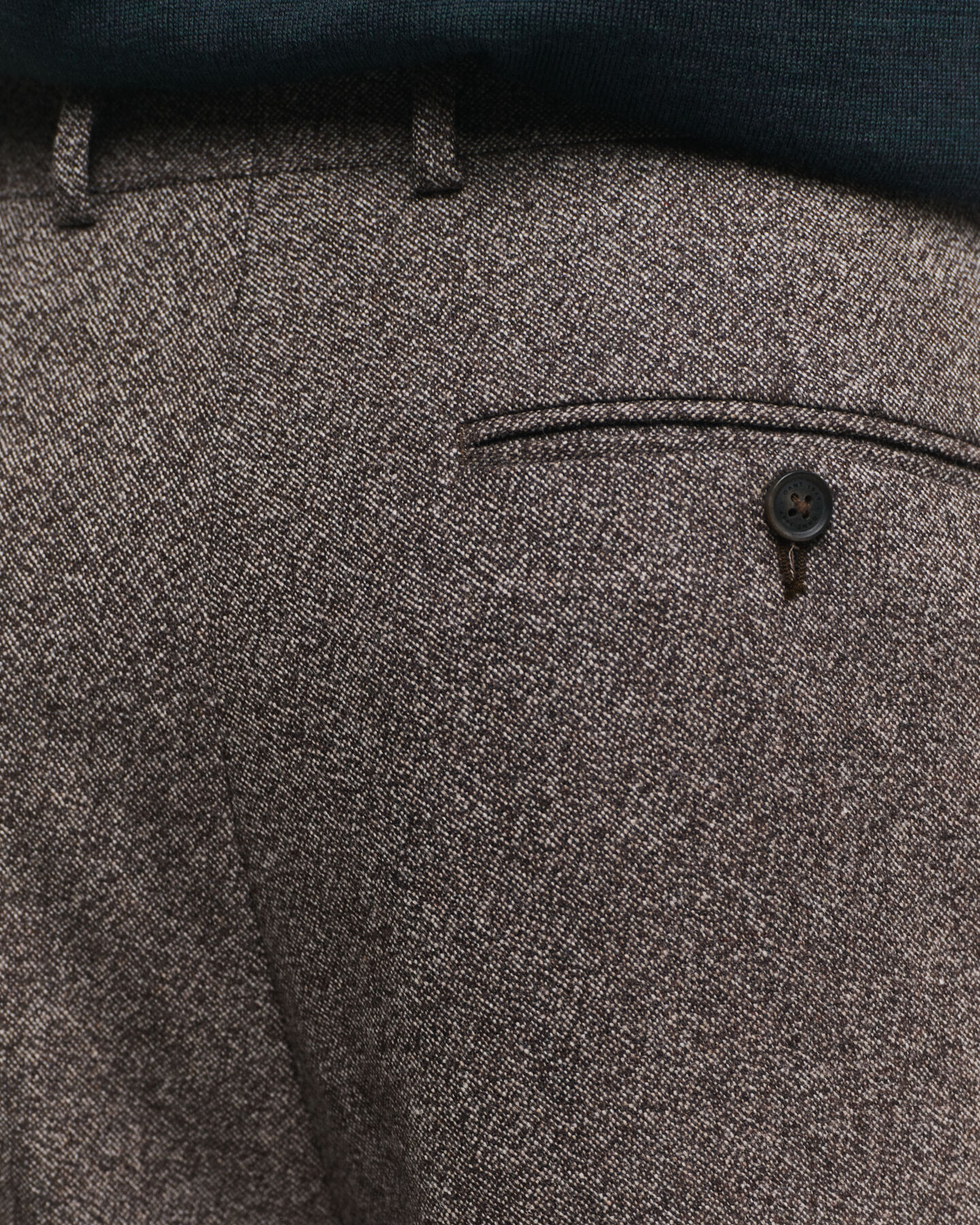 Pantalon de costume relaxed fit en laine moulinée