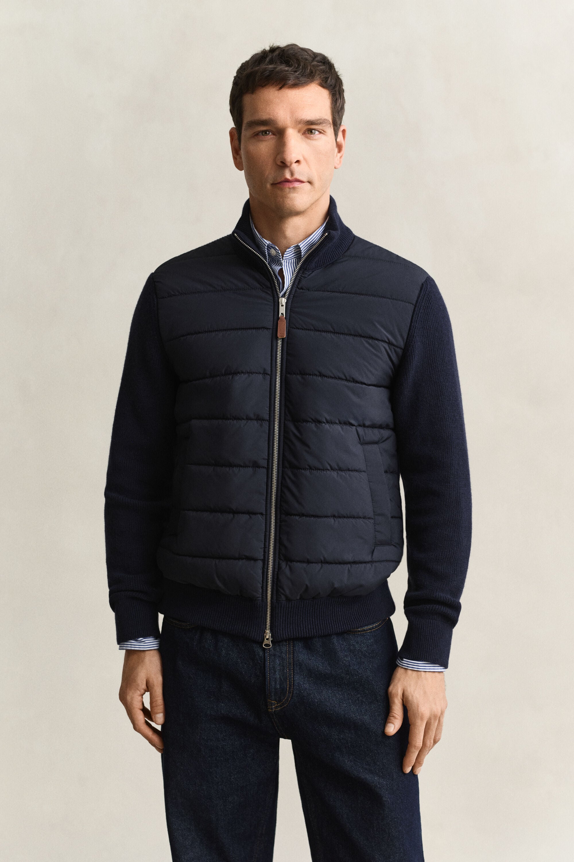 Hybride vest met ritssluiting