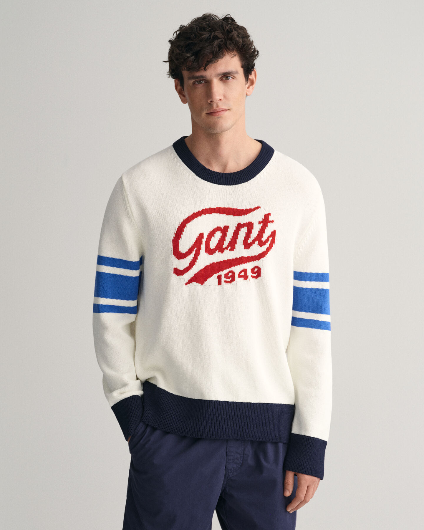 GANT Varsity trui met ronde hals