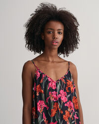 Robe longue à fines bretelles et imprimé