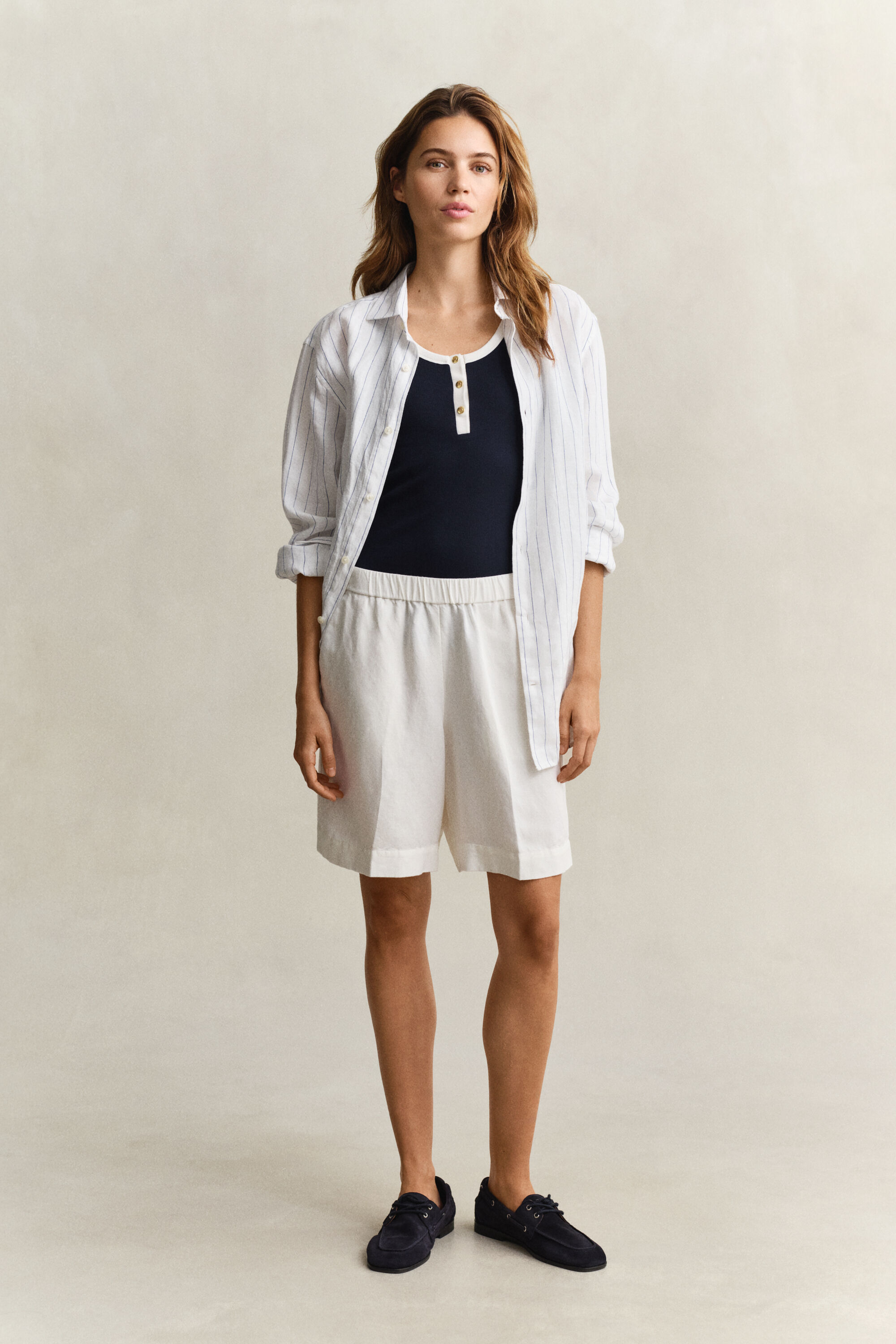 Short en lin mélangé