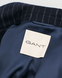 Wollen jas met krijtstreep