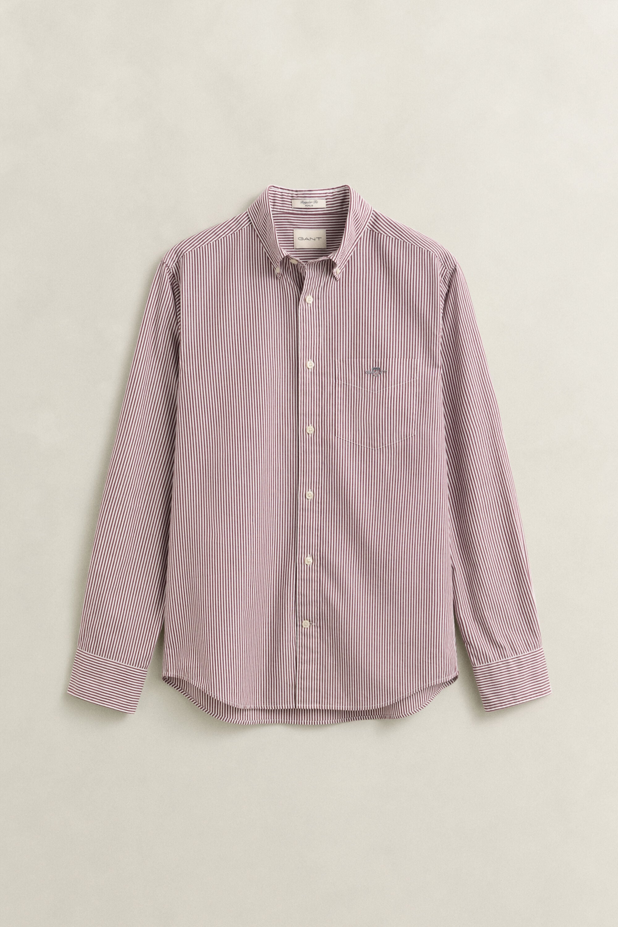 Classic Regular gestreept poplin hemd