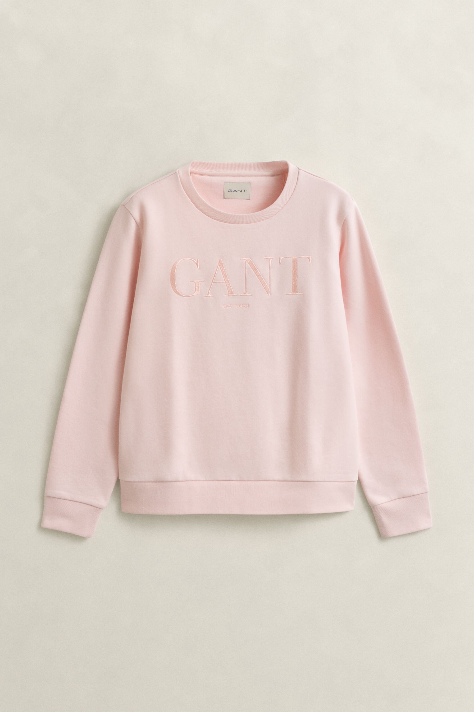 Ton sur ton grafisch sweatshirt met ronde hals