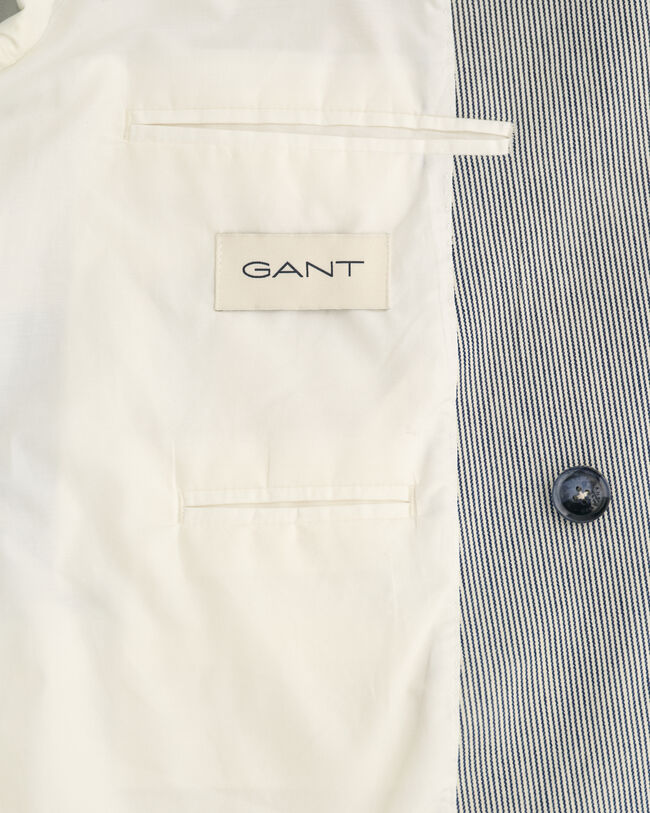 Oversized gestreepte double-breasted blazer