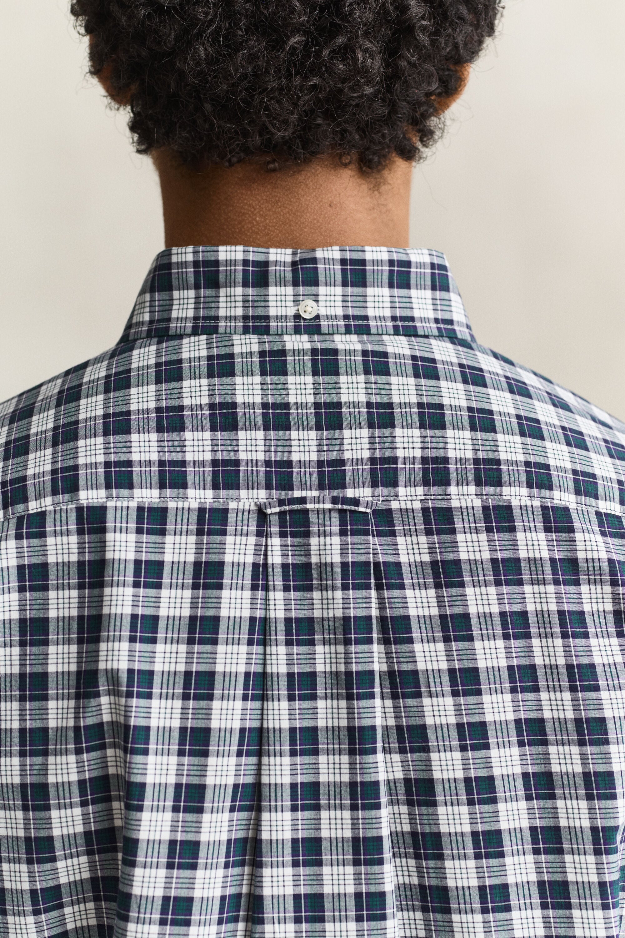 Geruit poplin hemd