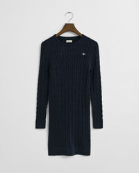 Robe en maille de coton stretch à torsades Ado Fille